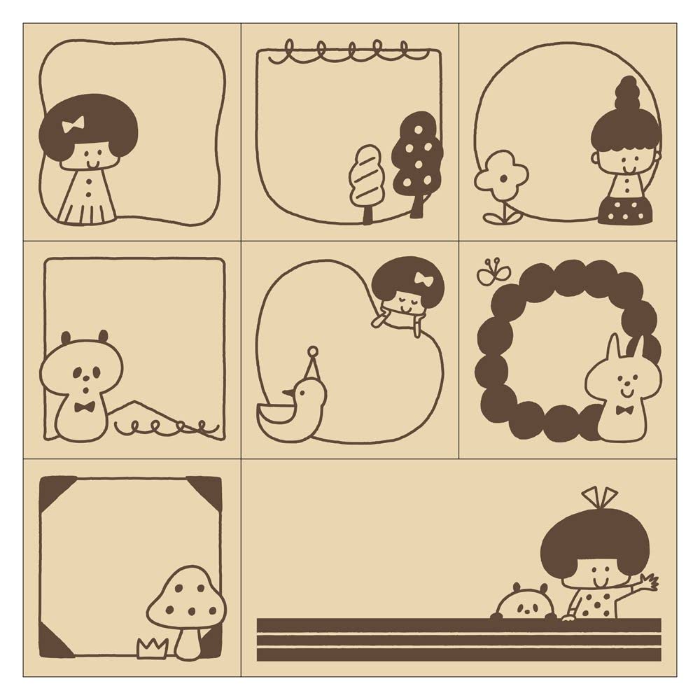 Amazon.co.jp: 木製スタンプセット/mizutama 【パターン】かわいい